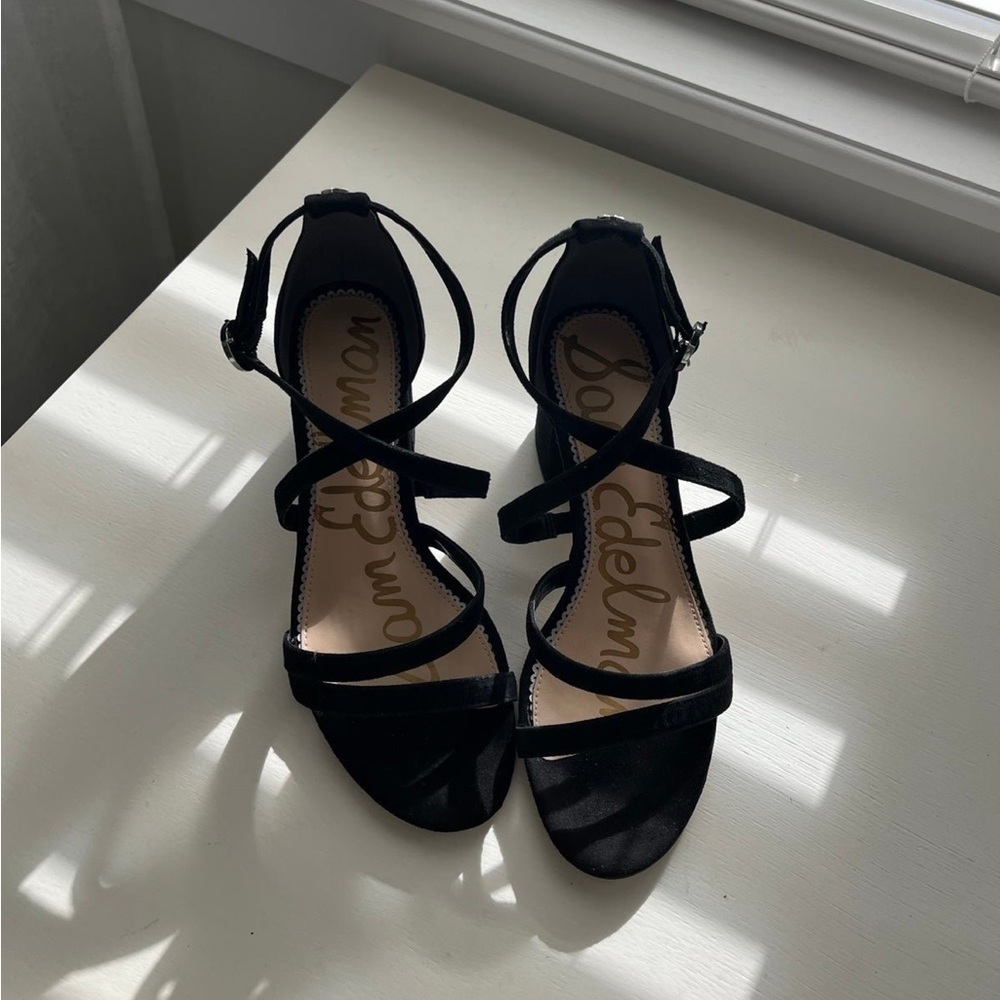 Sam Edelman black strappy heels 6 1/2